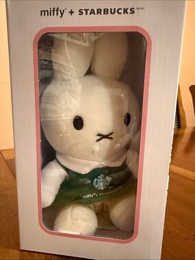 Starbucks Miffy Plush Bunny in White and Green